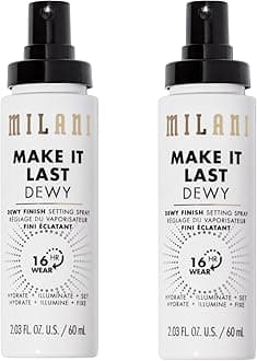 Setting Spray + Primer, Make It Last Dewy - Dewy Finish Moisturizing Formula for Glow on the Go, Setting Spray for Makeup and Face Primer, Prime + Set + Hydrate, 2.03 Fl. Oz - 2 Pack