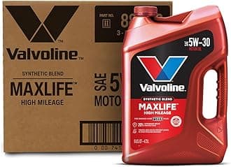 - High Mileage with MaxLife Technology SAE 5W-30 Synthetic Blend Motor Oil 5 QT, Case of 3 (Packaging May Vary)
