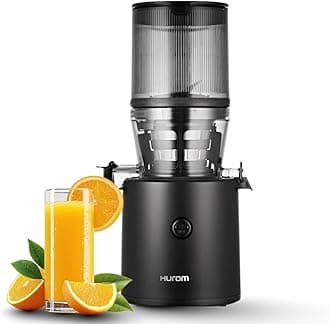 Slow Juicer, Cold Press Self-Feeding Juicer with Large Hopper for Whole Fruits & Vegetables, Quiet 150W Motor, BPA-Free Masticating Juicer, Titanium Body, Matte Black – H320N