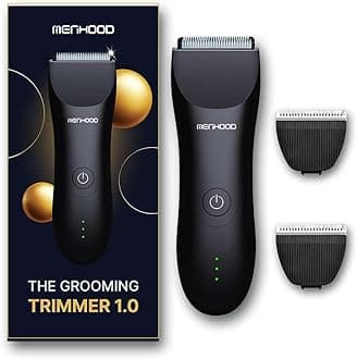 MENHOOD Men's WaterProof Cordless Grooming Trimmer for Men | 2 Extra Blades | Suitable for Beard | Body Private Part Shaving | Head and Pubic Hair | 150min Run Time