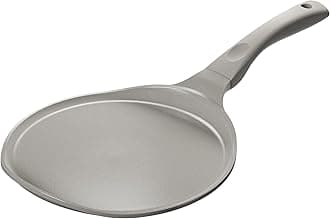 Crepe Pan Nonstick, 10 Inch Ceramic Flat Skillet Pan for Roti Dosa Tawa Comal Para Tortillas Pancake Pan for stove top, Induction Compatible, PFAS/PFOA/PTFE Free(Gray)