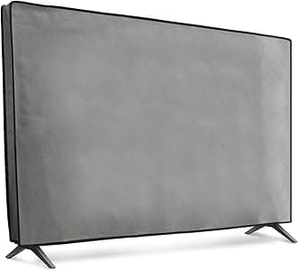 kwmobile Compatible with: 43" TV Cover - Dustproof Cover LCD TV Protective Cover Dustproof Light Gray