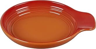 Signature Stoneware Spoon Rest, 6 Inches, Flame