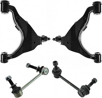 TRQ 4 Piece Suspension Kit Control Arms with Ball Joints Sway Bar End Links for Lexus GX470 Toyota 4Runner FJ Cruiser