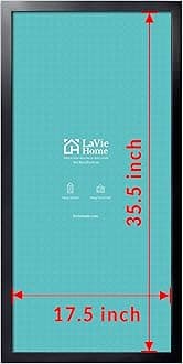 LaVie Home 18x36 Picture Frame Black, 18 x 36 Panoramic Photo Frame for Wall Decoration, Classic Black Minimalist Style Suitable for Decorating Houses, Offices, Hotels（1 Pack）