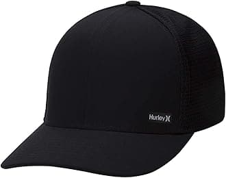 Hurley Men's Caps - H2O-Dri League Baseball Caps for Men with Snapback Closure - Classic Mens Trucker Hats (S-XL), Black, One Size
