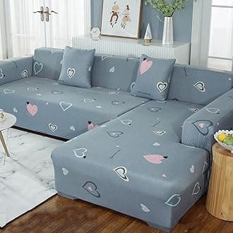 jia cool 1 pcs Sectional Couch Covers, Printed L-Shaped , Stretch Couch Slipcovers for Sectional Sofa,Suitable for combined chaise longue cover (Pattern YJSE,Single seat )
