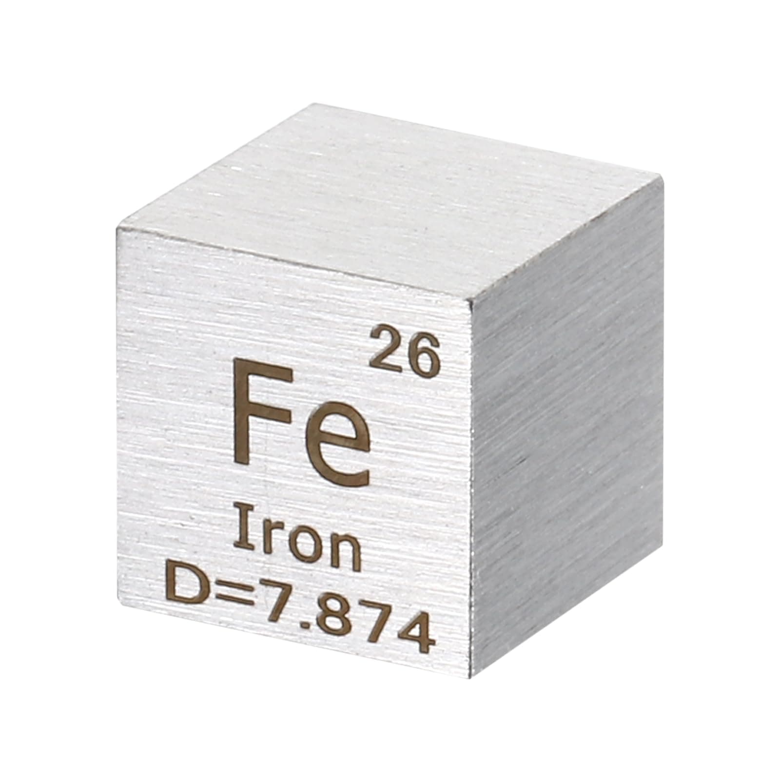 PATIKIL Iron Cube, 10mm Fe-Density Cube High Density Element Cube Unique Metal Cube Periodic Table of Elements Collections Lab Experiment Teacher Scientific Classes