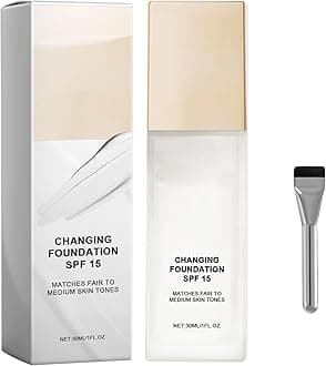 Color Changing Foundation, Korean Color-Changing Foundation Stick - Medium to for Mature Skin, Hydrating & Lightweight Liquid Foundations, Even Skin Tone Suitable for All Skin Types (1 pc)