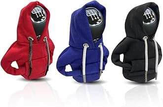3Packs Car Gear Shift Cover, Fashionable Hoodie Car Shift Knob, Winter Warm Gear Shift Knob Cover Sweater Shirt,Auto Interior Accessories Shift Knob,Universal Car Decor Accessories