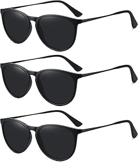 Retro sunglasses womens 2024 trendy round classic glasses