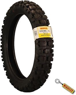 MT 21 Rallycross 120/80-18 Rear Motorcycle Tire - DOT Approved, Dual-Sport/Enduro, Aggressive Tread for Off-Road & Rally, High-Performance Grip, Fits Adventure & Dirt Bikes with Keychain