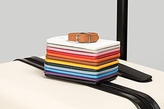 Premium Colored Luggage Tags for Luggage, Travel Bags and Suitcases by Adventure Goods - Silver (Pack of 2)