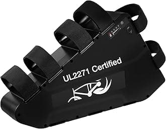 52V Ebike Battery 31.8Ah Rechargeable Lithium Batteries with 4A Charger Electric Bike Battery Built-in 80A BMS for 500-4000W Motor (52V 31.8Ah)