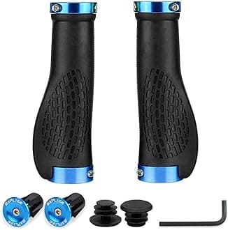 Bike Handlebar Grips, Multi Colors/Design Optional, Ergonomic Design, Aluminum Double Lock-on, Mountain Bike Grips, MTB BMX Downhill Foldable Urban Bicycles Grips, Scooter Grips