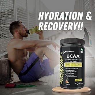 BCAA 7Gms (2:1:1 formula) with Citrulline & Electrolyte Blend for Muscle Recovery & Endurance - Pre/Post Workout & Intra Workout - 400 gms (Pineapple)