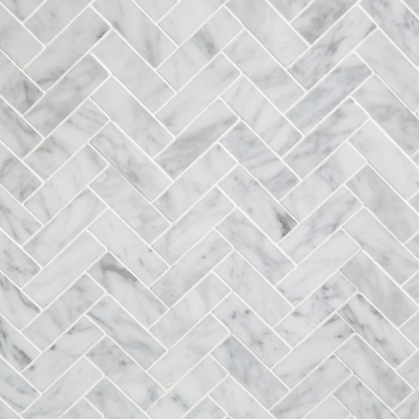 Carrara Herringbone Tile