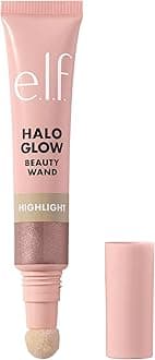 Halo Glow Highlight Beauty Wand, Liquid Highlighter Wand For Luminous, Glowing Skin, Buildable Formula, Vegan & Cruelty-free, Rose Quartz