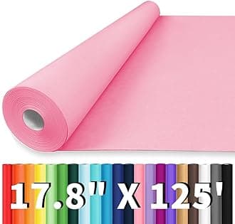 Vanhench 17.8"x1500" (125') Mother's Day Gifts Wrapping Paper Pink, Art Kraft Craft Paper for Birthday Gift Wrapping, Bouquet Flower Crafts, Poster Bulletin Board Construction