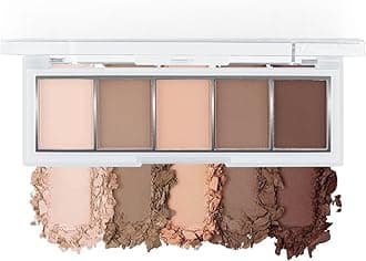 5 Colors Matte Nude Eyeshadow Makeup Palette, Nude Pink Brown Cocoa Neutral Matte Smokey Cream Mini Eye Shadow Palette Makeup for Older Women Blue Green Eyes, Contour Make up Palettes sombras de ojos