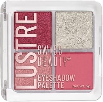 Lustre Eyeshadow Palette | 4 Highly Pigmented Shades in Matte & Shine |Long-Lasting | All Skin Types | Shade- Rose n Petals, 5gm