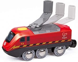 Hape Crank Powered Railway Engine - Wooden Train Track Accessories