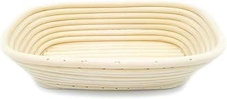 eoocvt Agile-shop Oval Long Banneton Brotform Bread Dough Proofing Rising Rattan Handmade Basket & Liner (10)