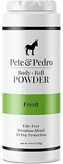 BODY & BALL POWDER (Fresh Scent), Talc-Free Men’s Body Powder Deodorant for Men, Sweat Absorbs Blocks Odor, Hygiene for Groin Area, Ideal For Gym & Daily Use | Seen on Shark Tank, 5 oz