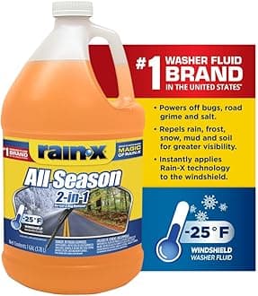 All Season -25°F 2-in-1 De-Icer & Bug Remover Windshield Washer Fluid - 1 Gallon (Pack of 6)