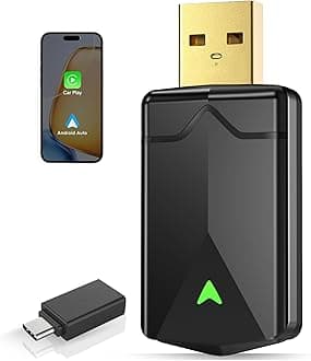 Wireless CarPlay Adapter– Android Auto Wireless Adapter, 5.8GHz Wi-Fi Plug & Play,Mini and Stable iOS 10+/Android 10+, Fast Auto-Connect for Cars 2016+ (22Pcs)