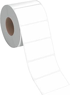 Hebayy 300pcs Plain Name tag Labels, Blank Name Badge with Permanent Adhesive Writable White Name Tag Stickers for School Office Home with Perforation Line(Each Measures 3.6" x 2.2")