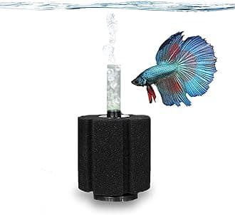 SunGrow 10-Gallon Betta Sponge Filter, Underwater Center Aquarium Filter, Attach it to Air Pump (Not Included) to Run, Works for Tropical Fish & Breeder Aquarium, Perfect for Fry & Small Fish