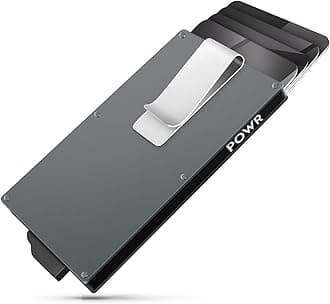 Card Holder Wallet, Mens Minimalist Slim Metal RFID Blocking Contactless Protector, Money Clip