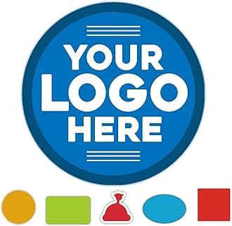 - Custom Waterproof Vinyl Stickers with Your Image Photo Text or Logo | Personalized Dishwasher Safe Label for Business Logo