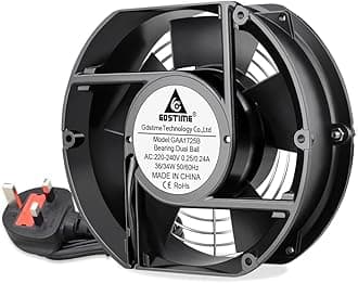 AC 17251 172mm x 150mm x 51mm 220V 230V 240V Duall Ball Bearing Axial AC Cooling Fan for Computer Server Rack DIY Cooling Ventilation Exhaust Big Airflow