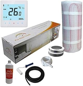 Electric Underfloor Yellow Box Heating kit 150w - 6.0m2 - White WiFi Thermostat