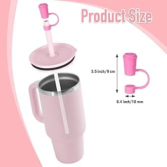 Jetstop Straw Cover Cap for Hydro Flask Tumbler, Reusable Silicone Straw Stop...