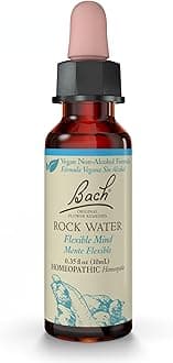 Bach Original Flower Remedies, Rock Water (Non-Alcohol Formula) - Flexible Mind - Natural Homeopathic Flower Essence for Emotional Balance - Vegan, Gluten Free, Sugar Free - 10mL Dropper
