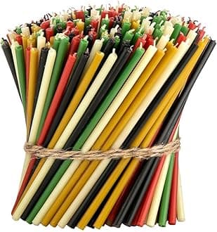 Danilovo Pure Beeswax Candles - No-Drip, Smoke-Less, Tall, Thin Taper Candles – Decorative Candles for Church Prayer, Decor or Birthday Candles 6.5 in, Ø 0.22 in (5 Colors, 250 pcs)
