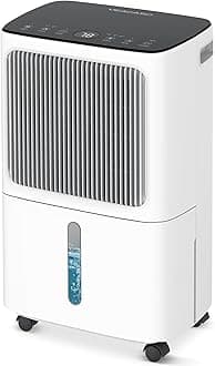 2500 Sq.Ft Dehumidifier for Basement with Drain Hose Max 34 Pints, VEAGASO Dehumidifiers for Home, Large Room, Bathroom, Bedroom, Three Modes, Intelligent Humidity Control, Dry Clothes, 24HR Timer