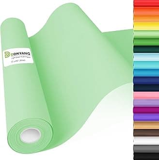 Light Green Easter Wrapping Paper, 15"x450" Solid Color Art Craft Poster Kraft Bulletin Board Decorative Paper Roll, Birthday Anniversary Wedding Easter Eid St Patricks Day Bouquet Flower Gift Wrap