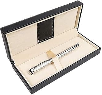 Rollerball Pen Gift Set for Men Women Executive Home Office Use, with Gift box Refillable 0.7mm Black Ink G5(Elegant Sliver)
