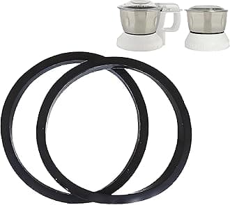 AJS spares- Small Jar gaskets for "PANASONIC/NATIONAL PANASONIC" Mixer Grinder Jars (2 Units, Black) (Small Gaskets_9.8 cm)