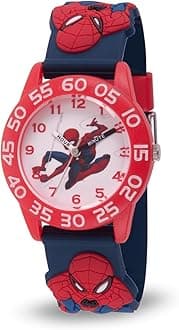 Spiderman Watch for Kids - Spiderman Watch Boys - Spider-Man Watches for Boys 4-6 - Toys - Kids - Marvel Toddler - Teen - Dark Blue Case - Multicolor 3D Strap