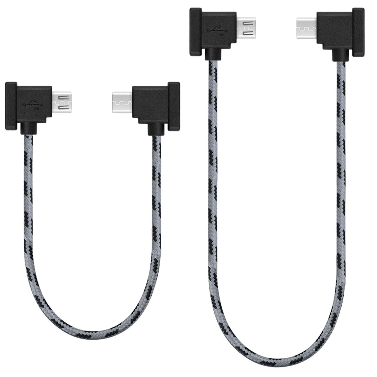 1FT+0.5FT(2 pack) Micro to USB C Remote Controller Cable for IPhone 15 Pro, DJI Mavic Mini,Mini SE, Mavic 2 Pro/Zoom,Mavic Air,Mavic Pro, Spark, DJI Drone to Tablet Cable OTG Data Cord Accessories