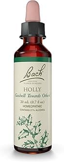 Bach Original Flower Remedies, Holly - Goodwill Towards Others - Natural Homeopathic Flower Essence for Emotional Balance - Vegan, Gluten Free, Sugar Free - 20mL Dropper
