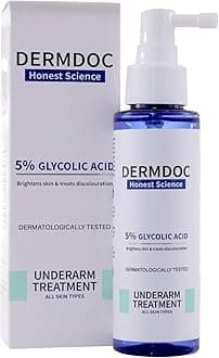 DERMDOC by Purplle 5% Glycolic Acid Underarm Brightening Spray Treatment (100 ml) | Exfoliating & Brightening | Multi-Purpose Spray for Hyperpigmentation.