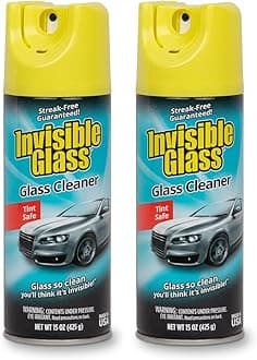Invisible Glass 91163-2PK Premium Aerosol Glass and Window Cleaner for Auto and Home, Streak-Free, Ammonia-Free, Tint-Safe, 15 oz (Pack of 2)