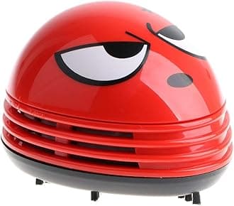 Cute Portable Cartoon Mini Desktop Vacuum Desk Dust Cleaner (Red)