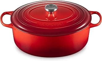Le Creuset Enameled Cast Iron Signature Oval Dutch Oven, 9.5 qt., Cerise